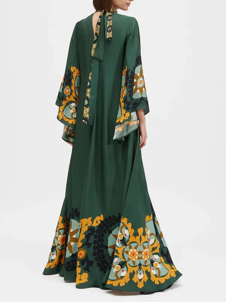 Abito Maxi Stampato Relaxed Multicolore