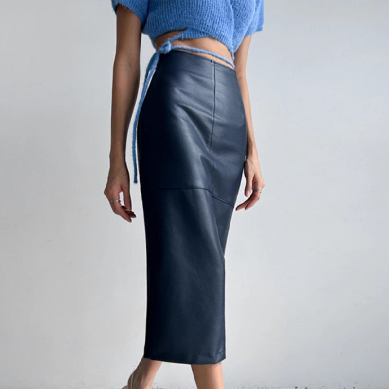 GRETA | Gonna lunga in pelle premium