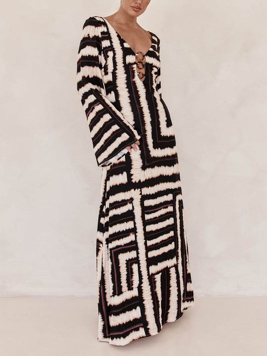 Abito Maxi con Scollatura a V