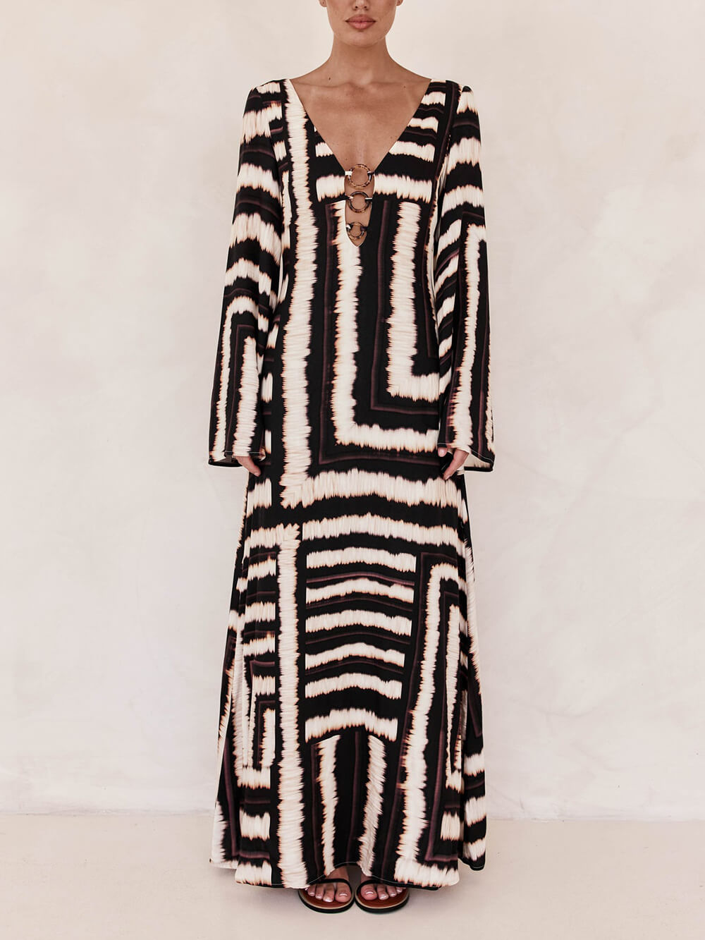 Abito Maxi con Scollatura a V