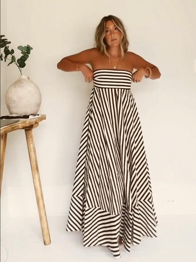 Abito Maxi Arricciato Nocturnal Charm