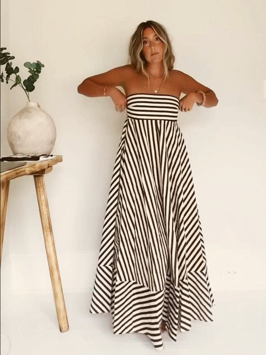 Abito Maxi Arricciato Nocturnal Charm