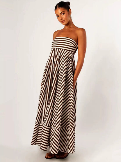 Abito Maxi Arricciato Nocturnal Charm