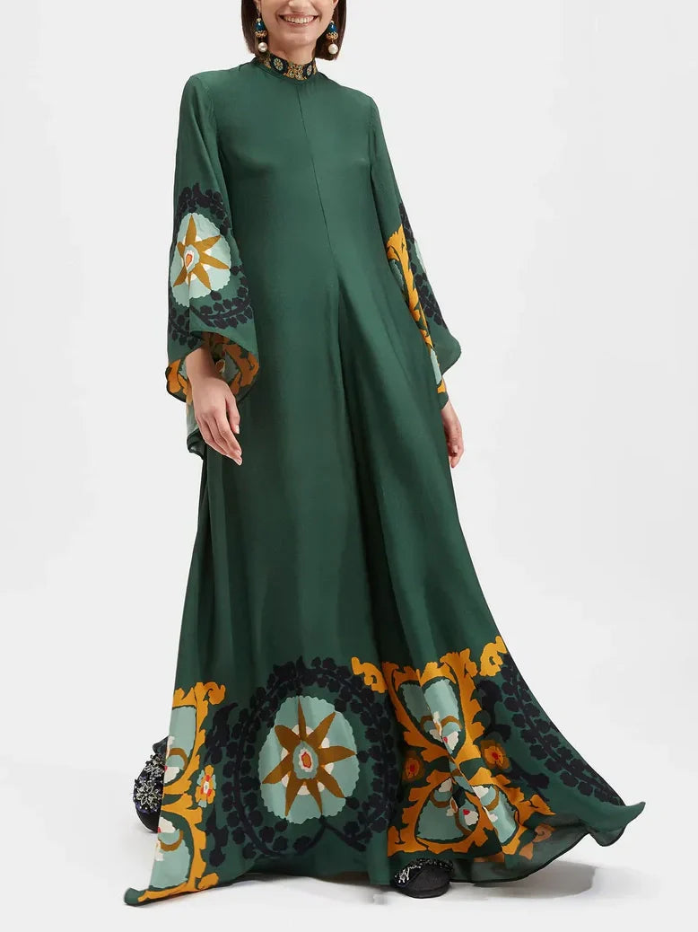 Abito Maxi Stampato Relaxed Multicolore