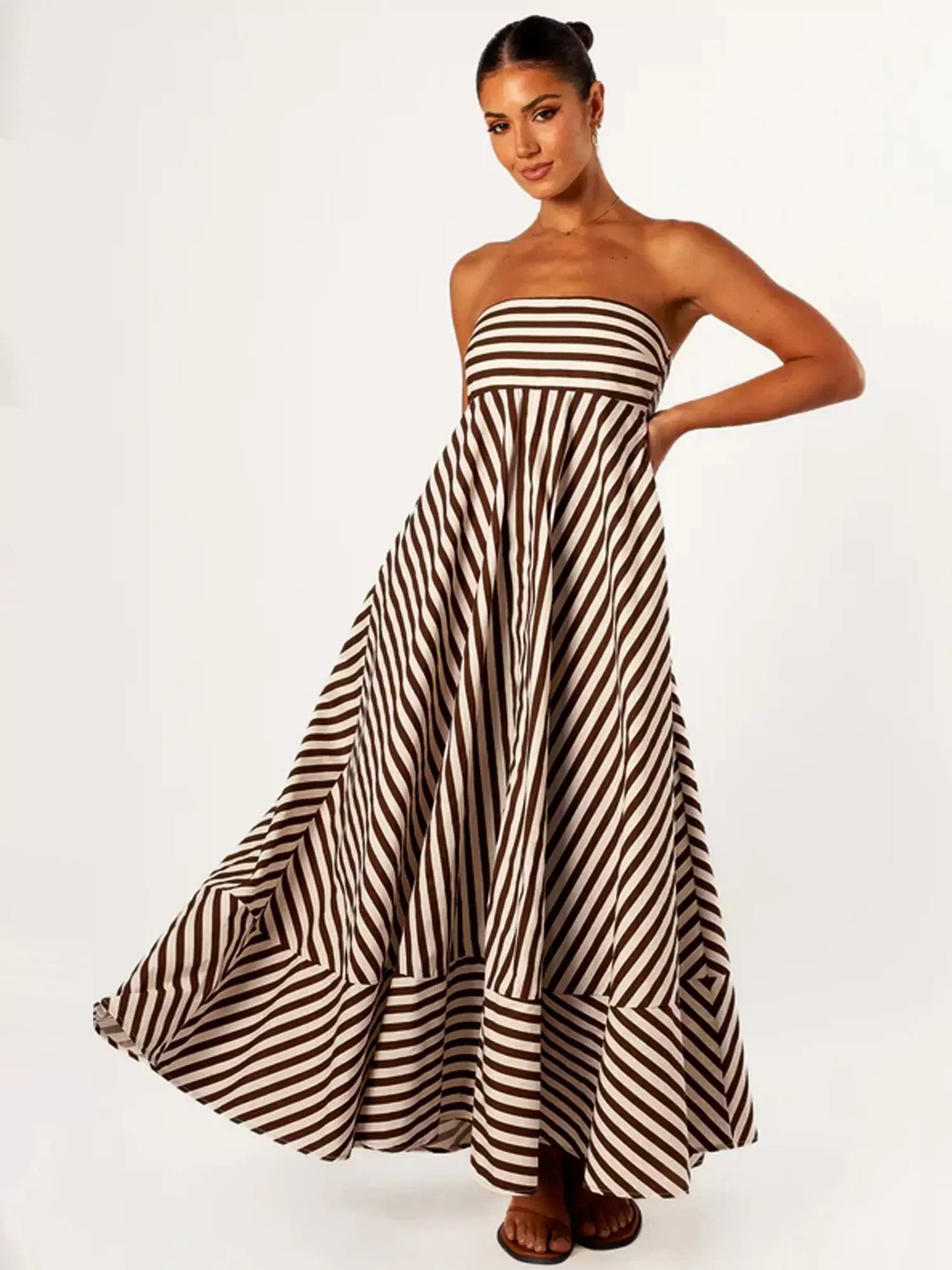 Abito Maxi Arricciato Nocturnal Charm