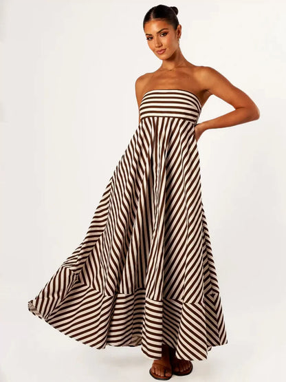 Abito Maxi Arricciato Nocturnal Charm