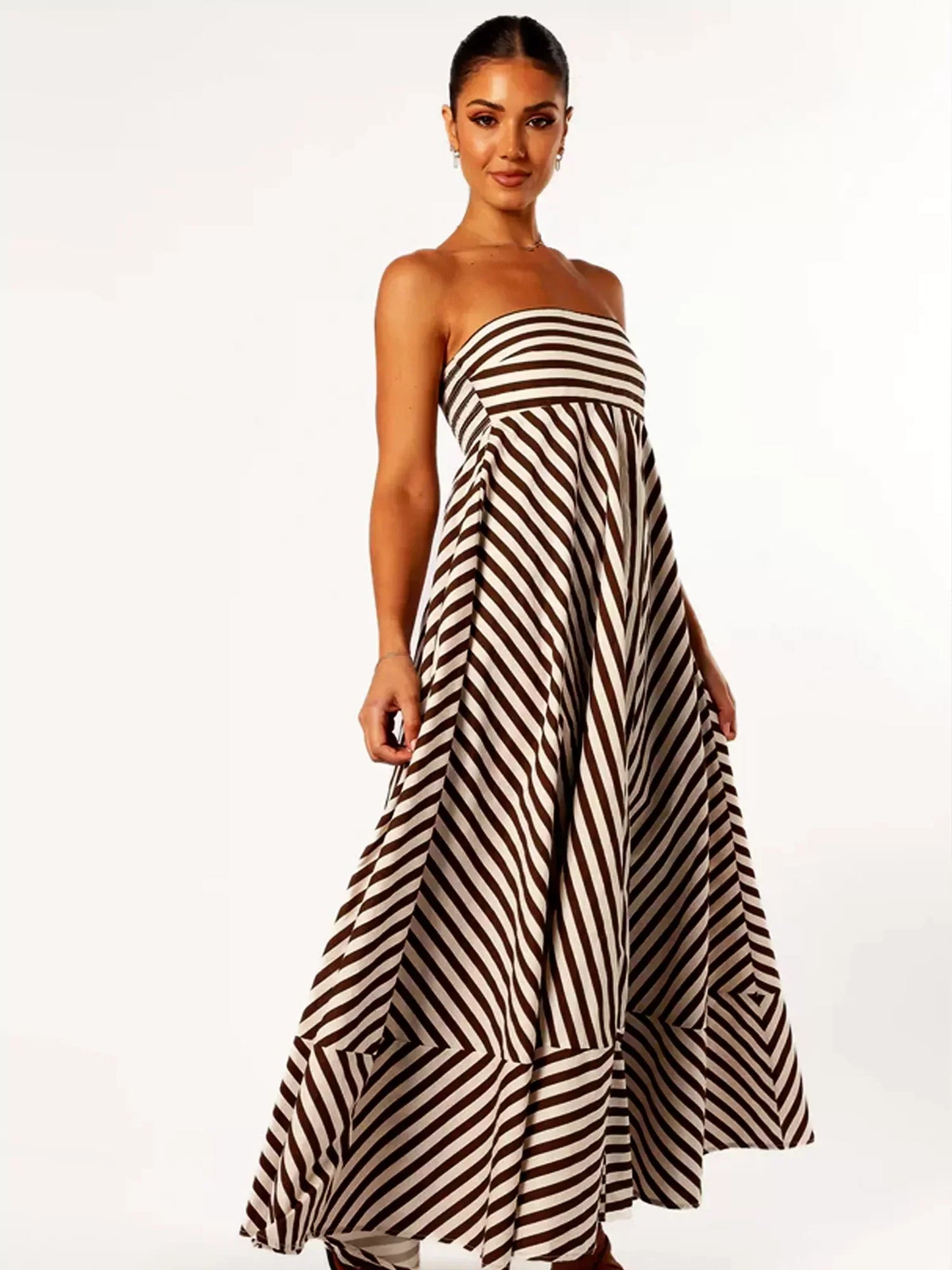 Abito Maxi Arricciato Nocturnal Charm