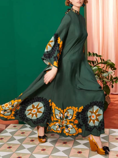 Abito Maxi Stampato Relaxed Multicolore