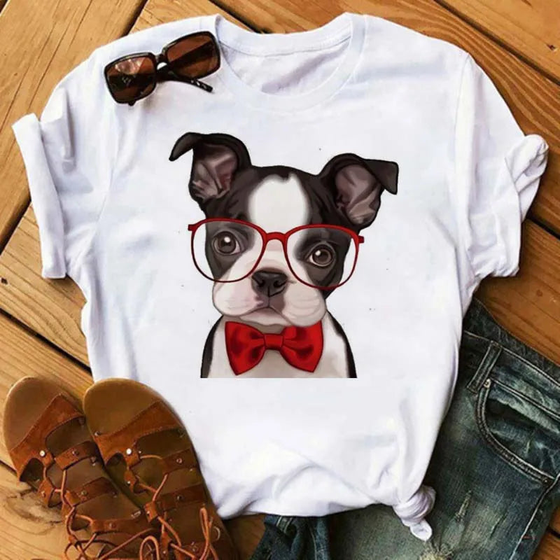 T-Shirt Bulldog Francese | Stampa Divertente da Donna