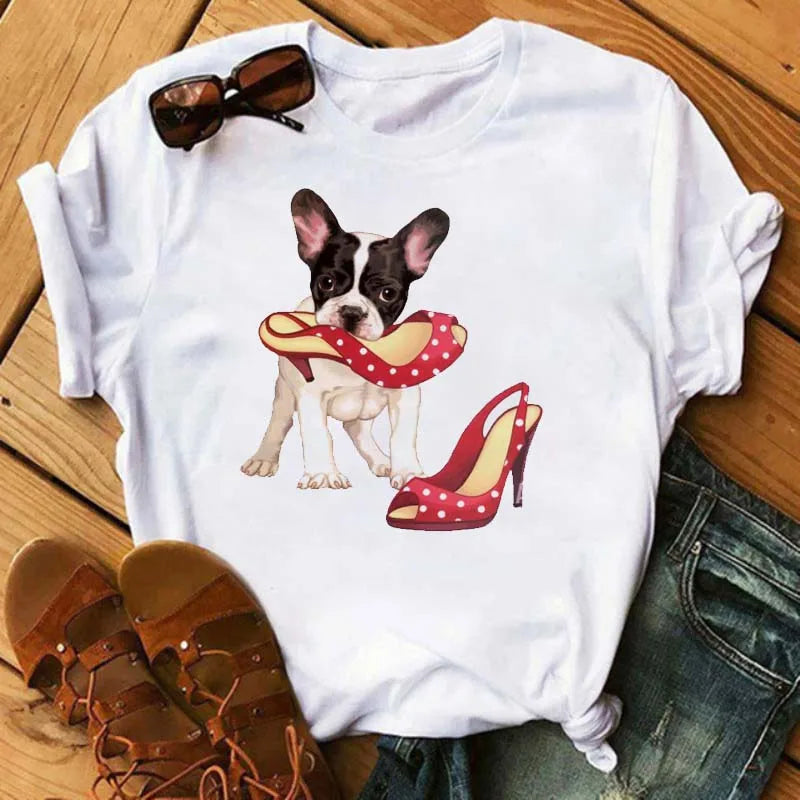 T-Shirt Bulldog Francese | Stampa Divertente da Donna