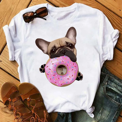 T-Shirt Bulldog Francese | Stampa Divertente da Donna