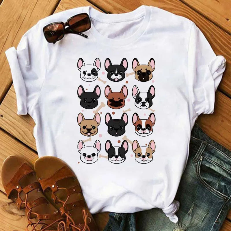 T-Shirt Bulldog Francese | Stampa Divertente da Donna