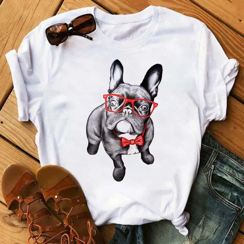 T-Shirt Bulldog Francese | Stampa Divertente da Donna