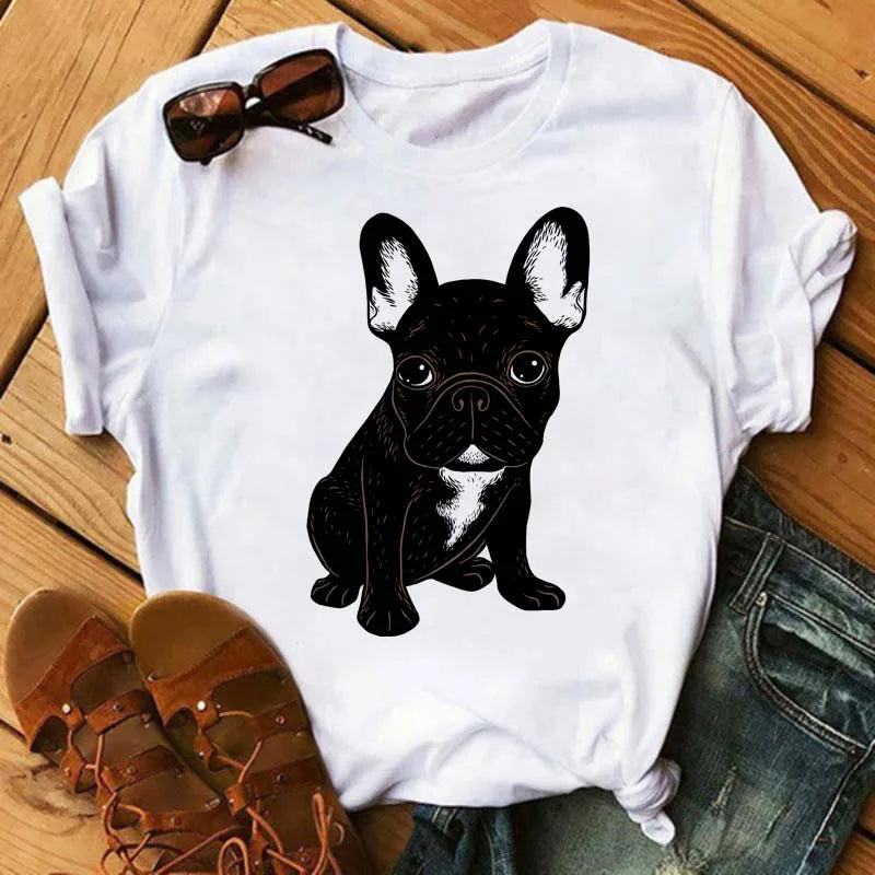 T-Shirt Bulldog Francese | Stampa Divertente da Donna