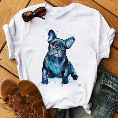 T-Shirt Bulldog Francese | Stampa Divertente da Donna