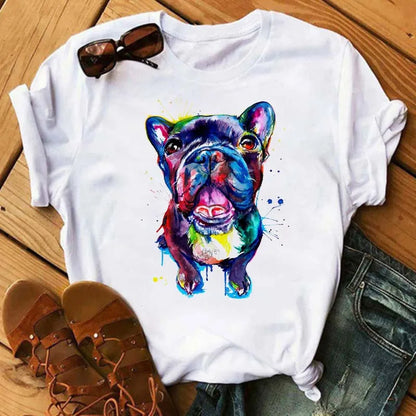 T-Shirt Bulldog Francese | Stampa Divertente da Donna