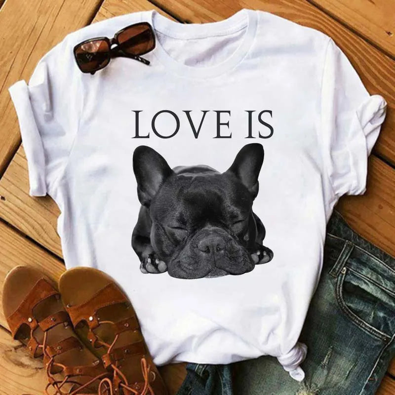 T-Shirt Bulldog Francese | Stampa Divertente da Donna