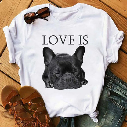 T-Shirt Bulldog Francese | Stampa Divertente da Donna