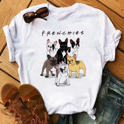 T-Shirt Bulldog Francese | Stampa Divertente da Donna