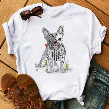 T-Shirt Bulldog Francese | Stampa Divertente da Donna