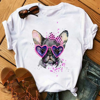 T-Shirt Bulldog Francese | Stampa Divertente da Donna