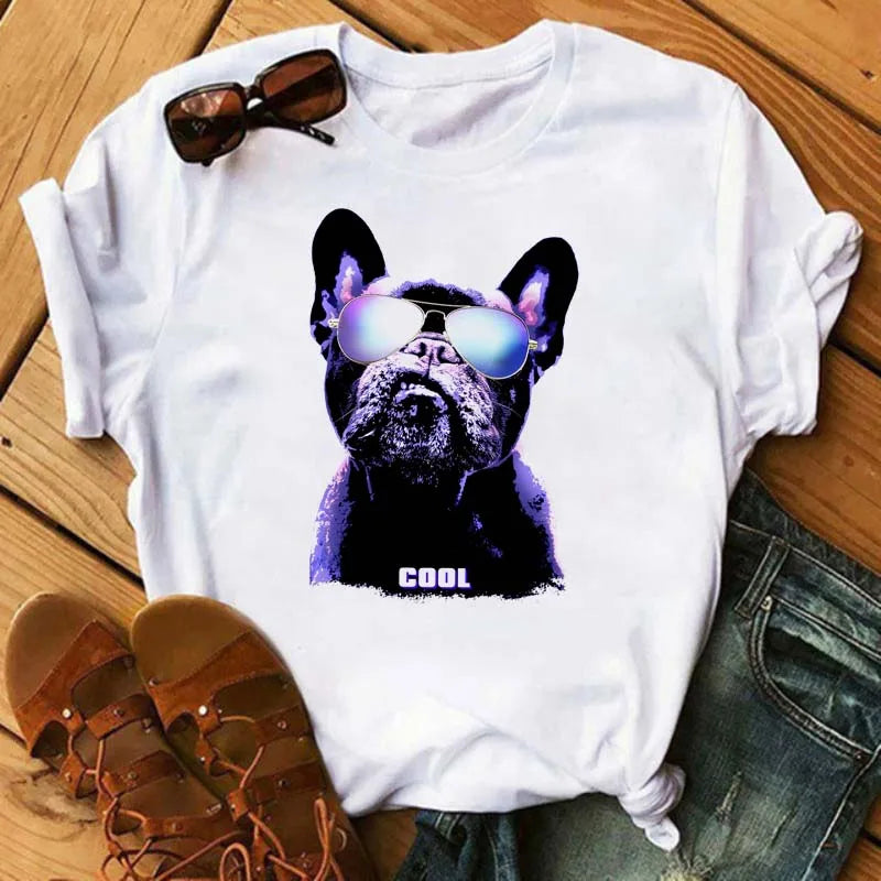 T-Shirt Bulldog Francese | Stampa Divertente da Donna